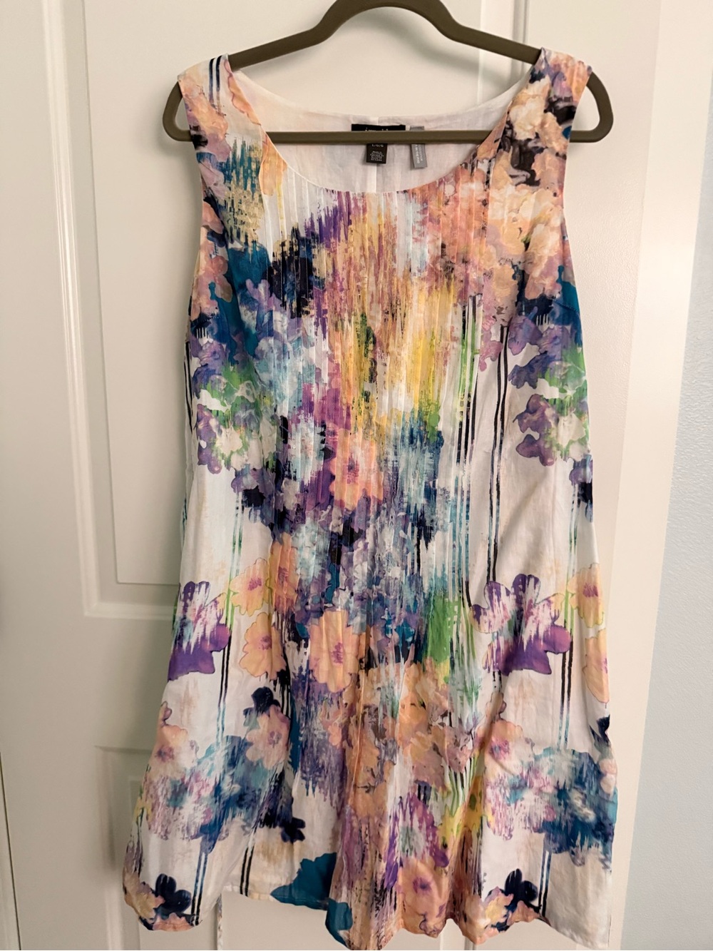 Maternity Sleeveless Floral A-Line Dress in Multicolor by